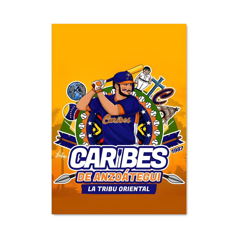 Poster L'Esprit des Caribes – affiche Baseball